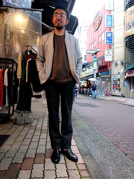 神田潔さん（メンズ・175cm）の秋コーディネート