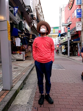 「STRANGE TRIP（ストレンジトリップ）のアイテム」を使った、神田潔さん（メンズ・175cm）の秋コーディネート