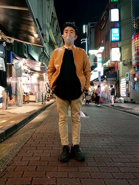 神田潔さん（メンズ・175cm）の秋コーディネート