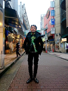 「surt（サート）のアイテム（ブルゾン）」を使った、神田潔さん（メンズ・175cm）の秋コーディネート