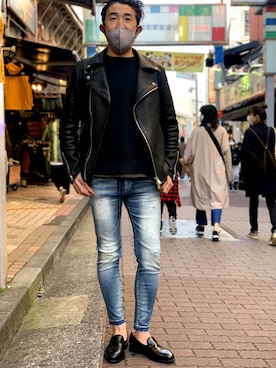 神田潔さん（メンズ・175cm）の秋コーディネート