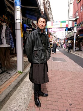 神田潔さん(メンズ・175cm)の春コーディネート