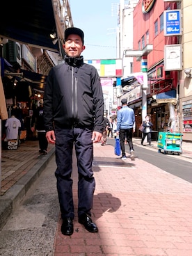 「TATRAS（タトラス）のアイテム（ブルゾン）」を使った、神田潔さん（メンズ・175cm）の春コーディネート