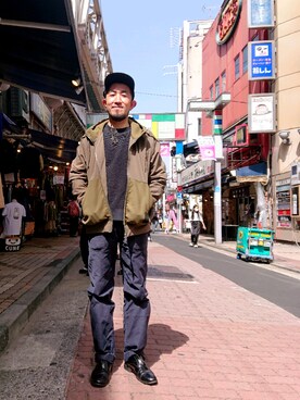 「C DIEM(カルペディエム)のアイテム」を使った、神田潔さん(メンズ・175cm)の春コーディネート