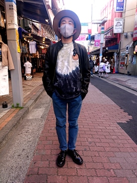 「FULLCOUNT（フルカウント）のアイテム」を使った、神田潔さん（メンズ・175cm）の春コーディネート