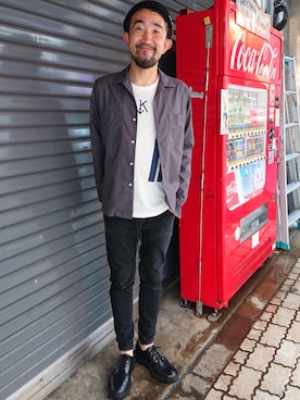 「NAISSANCE（ネサンス）のアイテム（帽子）」を使った、神田潔さん（メンズ・175cm）の春コーディネート