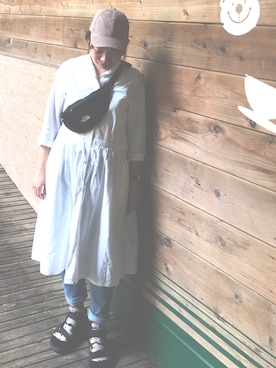 「アイテム（シャツワンピース）」を使った、mさん（レディース・155cm・20代）の秋コーディネート