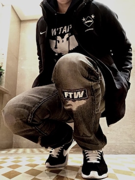 「off white」｜「アイテム（モッズコート）」を使った、 doy doy 000さん（メンズ・169cm）の冬コーディネート