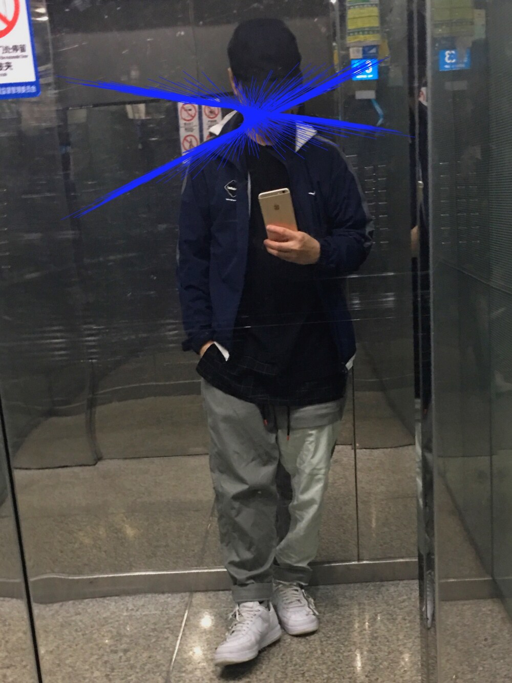 「古着、vintage、NIKE、ACG、FCRB、SOPHNET.、おしゃれさんと繋がりたい、military、sporty、工装」｜「F.C.R.B.のアイテム（スタジャン、ブルー系）」を使った、 doy doy 000さん（メンズ・169cm）の春コーディネートの1枚目の写真