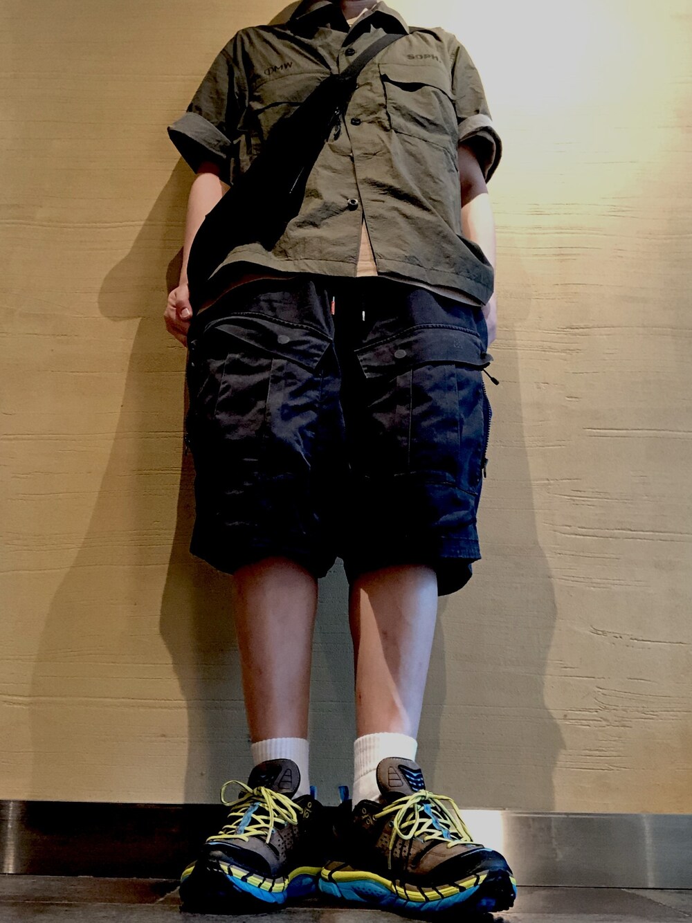 「GU、UNIQLO、SOPHNET.、URBAN RESEARCH、HARE、UNITED TOKYO、HOKAONEONE、NIKE、ACG、ootd」｜「GUのアイテム（ブルゾン、グリーン系）」を使った、 doy doy 000さん（メンズ・172cm）の秋コーディネートの1枚目の写真