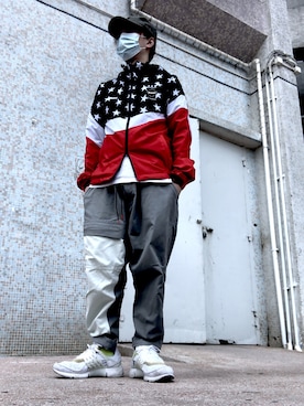 「nike」｜「アイテム（ナイロンジャケット）」を使った、 doy doy 000さん（メンズ・172cm）の冬コーディネート