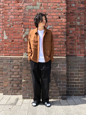 「tk.TAKEO KIKUCHI」｜「アイテム（その他）」を使った、tk.TAKEOKIKUCHI赤レンガさん（メンズ・170cm）の秋コーディネート