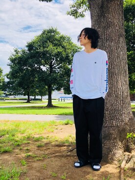「tk.TAKEO KIKUCHI」｜「アイテム（その他）」を使った、tk.TAKEOKIKUCHI赤レンガさん（メンズ・170cm）の秋コーディネート