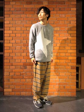「グレーコーデ」｜「アイテム（ライダースジャケット）」を使った、tk.TAKEOKIKUCHI赤レンガさん（メンズ・170cm）の秋コーディネート