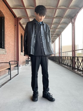 「AIR FORCE 1」｜「アイテム（ブルゾン）」を使った、tk.TAKEOKIKUCHI赤レンガさん（メンズ・178cm）の冬コーディネート