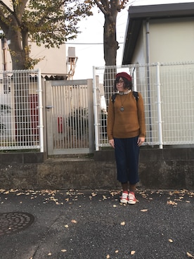 「earth music&ecology（アースミュージックアンドエコロジー）のアイテム（腕時計）」を使った、＊ふかこ＊さん（レディース・175cm）の冬コーディネート
