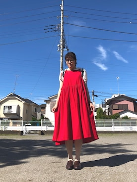 「Ne-net（ネネット）のアイテム（バックパック/リュック）」を使った、＊ふかこ＊さん（レディース・175cm）の夏コーディネート