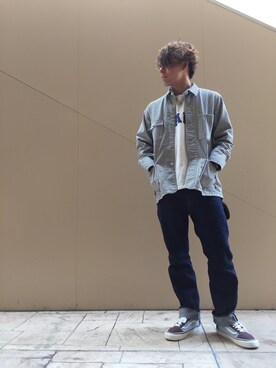 「ヒッコリー」｜「アイテム（その他アウター）」を使った、篤 SAVEwizOUT"さん（メンズ・173cm）の秋コーディネート