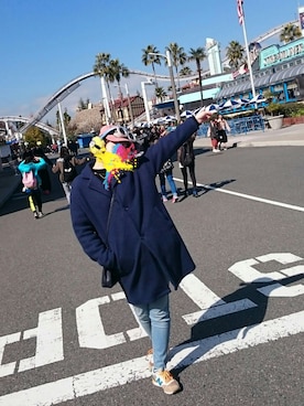 「SEVENDAYS=SUNDAY（セブンデイズサンデイ）のアイテム（チェスターコート）」を使った、米さん（レディース・155cm）の夏コーディネート