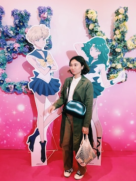 「CONVERSE（コンバース）のCONVERSEオールスター100カラーズ HI（スニーカー）」を使った、LO1Oさん（レディース・157cm）の秋コーディネート