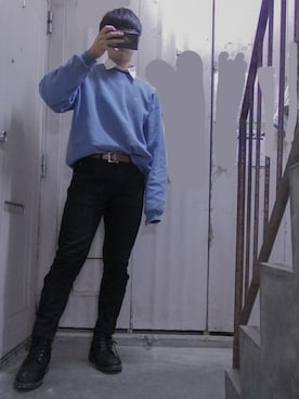 「Lee（リー）のアイテム（ファッション雑貨）」を使った、龍(Ron)さん（メンズ・177cm）の冬コーディネート