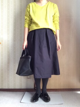 「NOMBRE IMPAIR（ノンブルアンペール）のアイテム（ニット/セーター）」を使った、きくさん（レディース・150cm）の春コーディネート