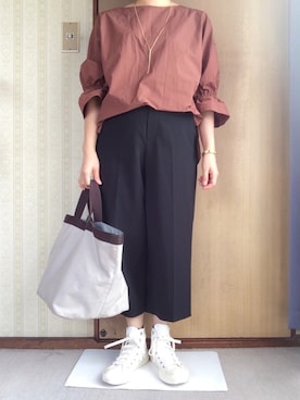 「induna（インデュナ）のアイテム」を使った、きくさん（レディース・150cm）の秋コーディネート