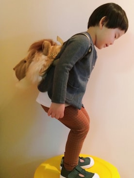 「Actually（アクチュアリー）のアイテム」を使った、Buuuuuchさん（キッズ・90cm）の秋コーディネート