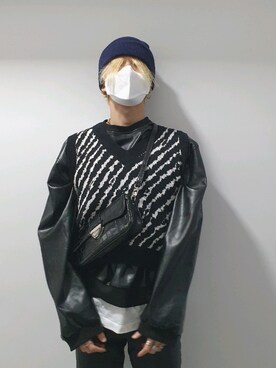 「FEKETE（フェケテ）のアイテム（帽子）」を使った、handscleanboyさん（メンズ・178cm）の冬コーディネート