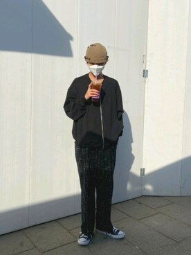 「FEKETE（フェケテ）のアイテム（ブルゾン）」を使った、handscleanboyさん（メンズ・178cm）の春コーディネート