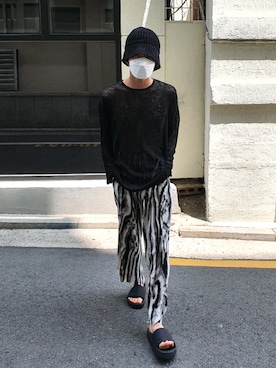 「FEKETE（フェケテ）のアイテム（帽子）」を使った、handscleanboyさん（メンズ・178cm）の夏コーディネート
