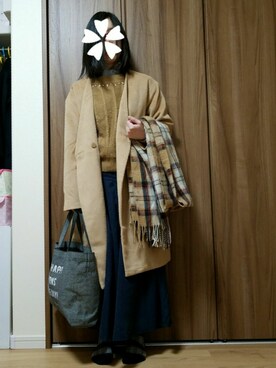 「疲れたな」｜ユ ヅ キ*さん（レディース・152cm）の冬コーディネート