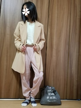 「ジョカーパンツ」｜「アイテム（その他）」を使った、ユ ヅ キ*さん（レディース・152cm）の春コーディネート