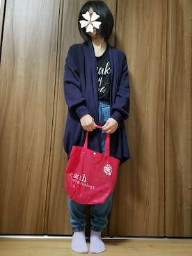 「長袖Tシャツ」｜「アイテム（その他）」を使った、ユ ヅ キ*さん（レディース・152cm）の冬コーディネート