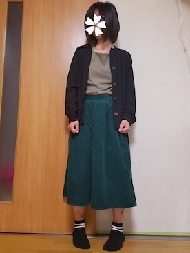 「キュロット」｜「アイテム（本）」を使った、ユ ヅ キ*さん（レディース・152cm）の秋コーディネート