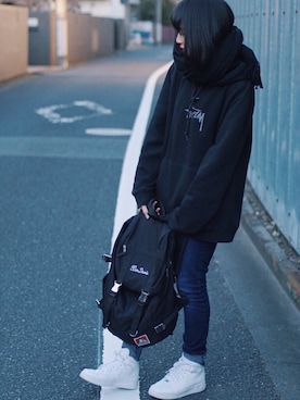 「BEN DAVIS（ベンデイビス）のアイテム」を使った、まゆさん（レディース・164cm）の夏コーディネート