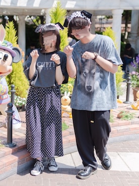「101匹わんちゃん」｜「アイテム（スカート）」を使った、まゆさん（レディース・164cm）の夏コーディネート