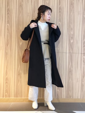 「LOWRYS FARM（ローリーズファーム）のストレッチヒールブーツ　851418（ブーツ）」を使った、milkさん（レディース・160cm）の秋コーディネート