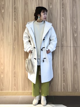 「ママファッション」｜「アイテム（ダッフルコート）」を使った、milkさん（レディース・160cm）の冬コーディネート