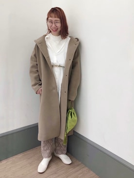 「フードコート」｜「アイテム（その他シューズ）」を使った、milkさん（レディース・160cm）の秋コーディネート