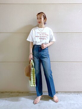 「アイテム（ハット）」を使った、milkさん（レディース・160cm）の春コーディネート