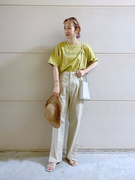 「アイテム（ハット）」を使った、milkさん（レディース・160cm）の春コーディネート