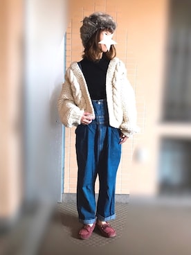 「mercibeaucoup,（メルシーボークー）のアイテム（サロペット/オーバーオール）」を使った、n@omiさん（レディース・160cm）の春コーディネート