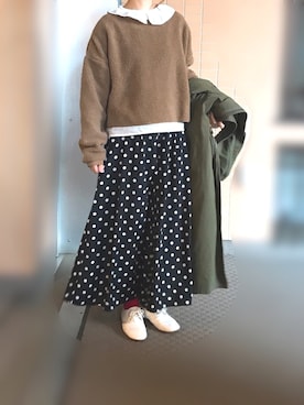 「スカーチョ」｜「アイテム（その他アウター）」を使った、n@omiさん（レディース・160cm）の春コーディネート