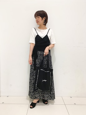 「花柄」｜「アイテム（アンサンブル）」を使った、mizurisaさん（レディース・153cm）の夏コーディネート