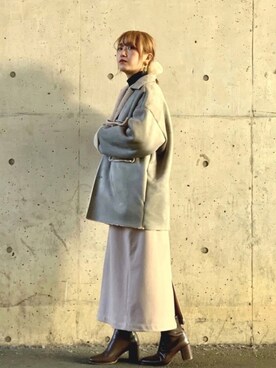 「ムートンジャケット」｜「アイテム（その他アウター）」を使った、mizurisaさん（レディース・153cm）の秋コーディネート