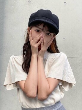 「14+（イチヨンプラス）のアイテム（キャスケット）」を使った、十四 鳩子さん（レディース・160cm）の秋コーディネート