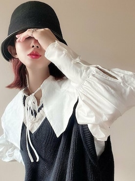 「14+（イチヨンプラス）のアイテム」を使った、十四 鳩子さん（レディース・160cm）の秋コーディネート