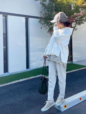 「14+（イチヨンプラス）のアイテム」を使った、十四 鳩子さん（レディース・160cm）の秋コーディネート