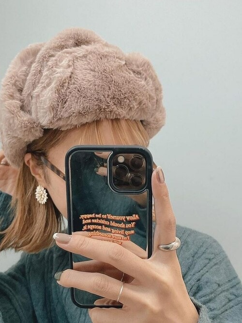 フェイクファーパイロットキャップ - ブラック | ZARA Japan / 日本